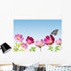 Pink Flower with Butterfly