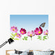 Pink Flower with Butterfly