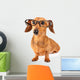 Dachshund dog with glasses Wall Decal