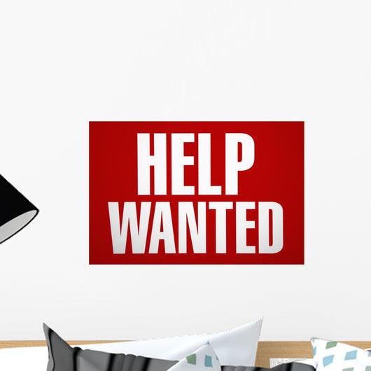 Help wanted sign. Wall Mural