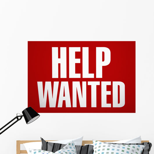 Help wanted sign. Wall Mural