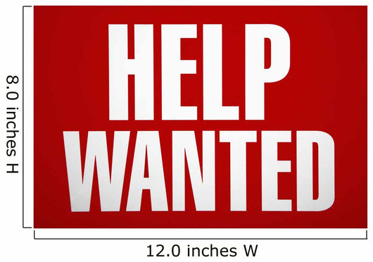Help wanted sign. Wall Mural