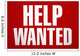 Help wanted sign. Wall Mural