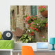 Flowers Front Tuscan House Wall Mural