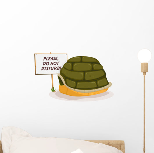 Do Not Disturb Turtle Sleeping Wall Decal