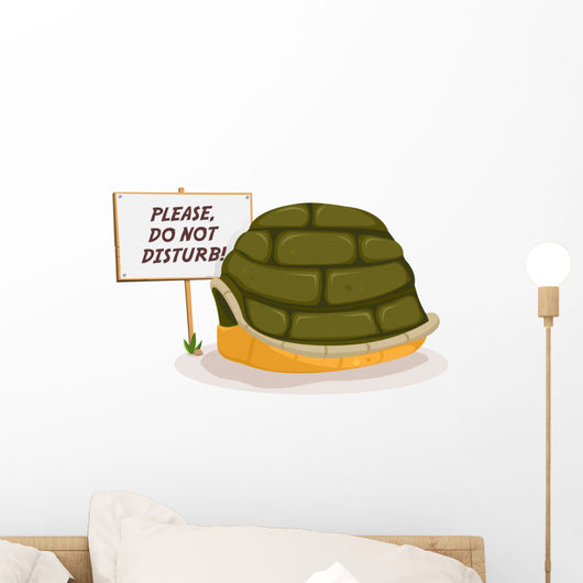 Do Not Disturb Turtle Sleeping Wall Decal