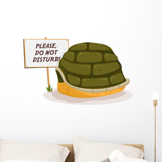 Do Not Disturb Turtle Sleeping Wall Decal