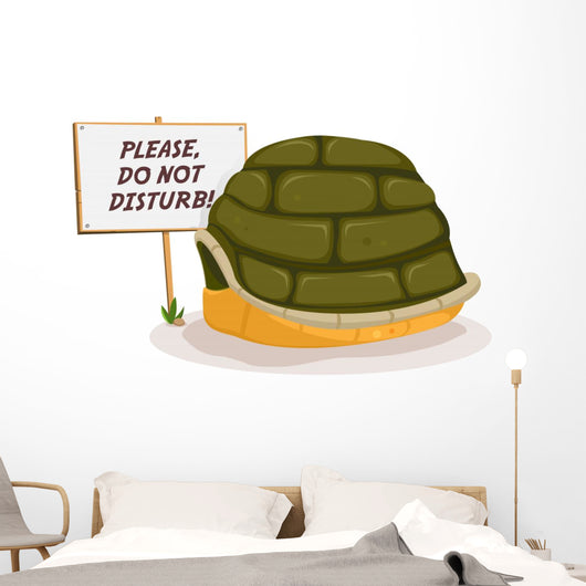 Do Not Disturb Turtle Sleeping Wall Decal