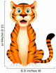 Cute Tiger Cartoon Sitting Wall Decal