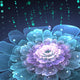 Violet Fractal Flower with