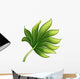 creative foliage, green exotic leaf illustration Wall Decal