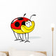 funny ladybug cartoon Wall Decal