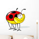 funny ladybug cartoon Wall Decal