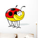 funny ladybug cartoon Wall Decal