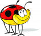 funny ladybug cartoon Wall Decal