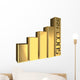 Golden graph sucess Wall Mural