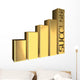 Golden graph sucess Wall Mural