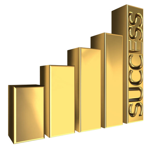 Golden graph sucess Wall Mural