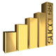 Golden graph sucess Wall Mural