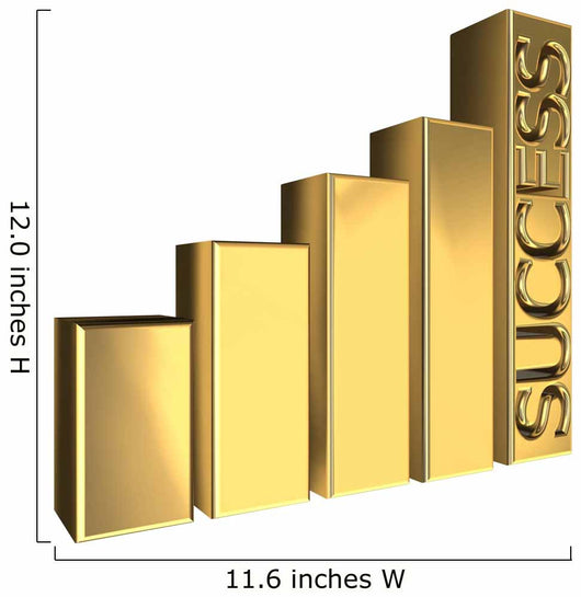 Golden graph sucess Wall Mural