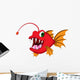 Red Monster Fish Cartoon Wall Decal