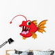 Red Monster Fish Cartoon Wall Decal