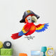 Cartoon Pirate Parrot Wall Decal