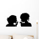 Vector Silhouette Girls Gossip