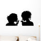 Vector Silhouette Girls Gossip