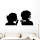 Vector Silhouette Girls Gossip