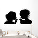 Vector Silhouette Girls Gossip