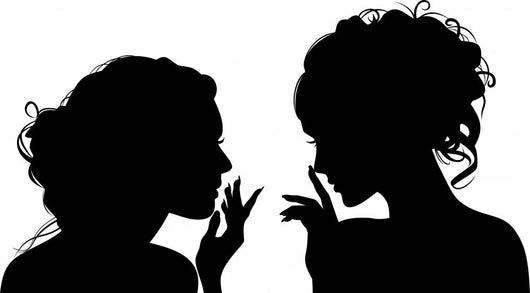Vector Silhouette Girls Gossip
