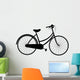 black silhouette of bicycle Wall Decal