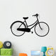 black silhouette of bicycle Wall Decal