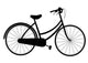 black silhouette of bicycle Wall Decal