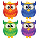 Set Four Cute Owls
