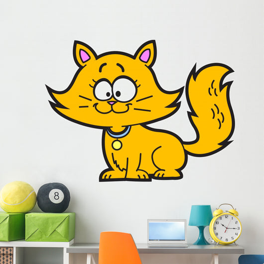Cartoon Kitten Wall Decal