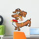 Dachshund Hot Dog Wall Decal