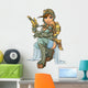 Sexy Steampunk Aviator With Ray Gun Wall Decal