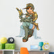 Sexy Steampunk Aviator With Ray Gun Wall Decal