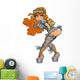 Sexy Steampunk Rocket Girl Wall Decal