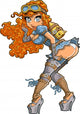 Sexy Steampunk Rocket Girl Wall Decal