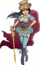 Sexy Victorian Steampunk Woman Wall Decal