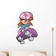 Skateboard Girl Wall Decal
