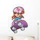 Skateboard Girl Wall Decal