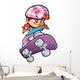 Skateboard Girl Wall Decal
