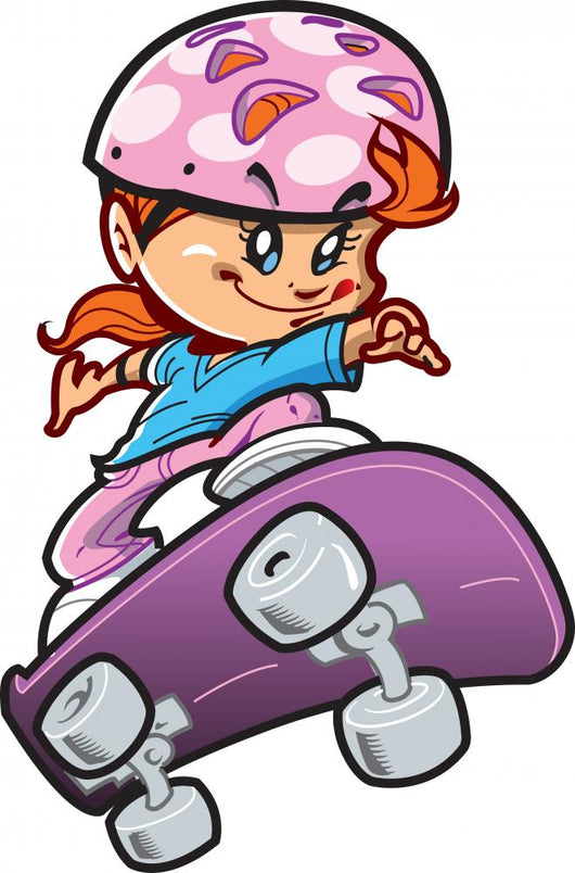 Skateboard Girl Wall Decal