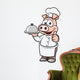 Vector illustration of Cartoon chef pig Wall Decal