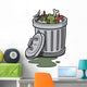 Vector Illustration Trash Can