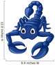 Cute Blue Scorpion Cartoon Wall Decal